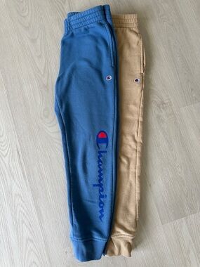 Set of 2 Boys Champion Joggers Blue and Tan size Small (8)